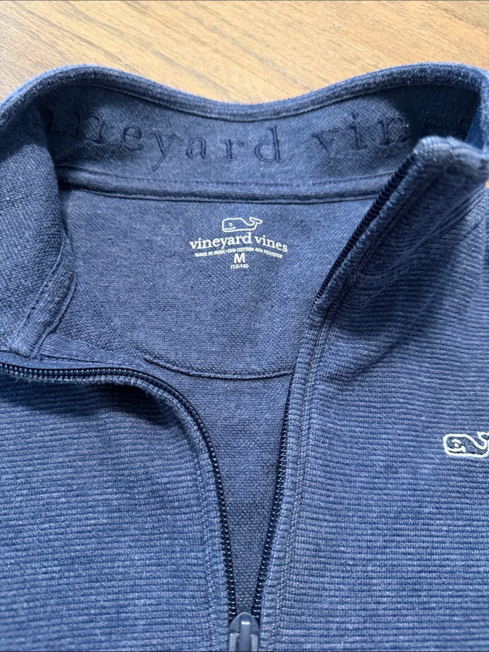 Vineyard Vines Dark Blue Quarter-Zip Pullover - Picture 2 of 6